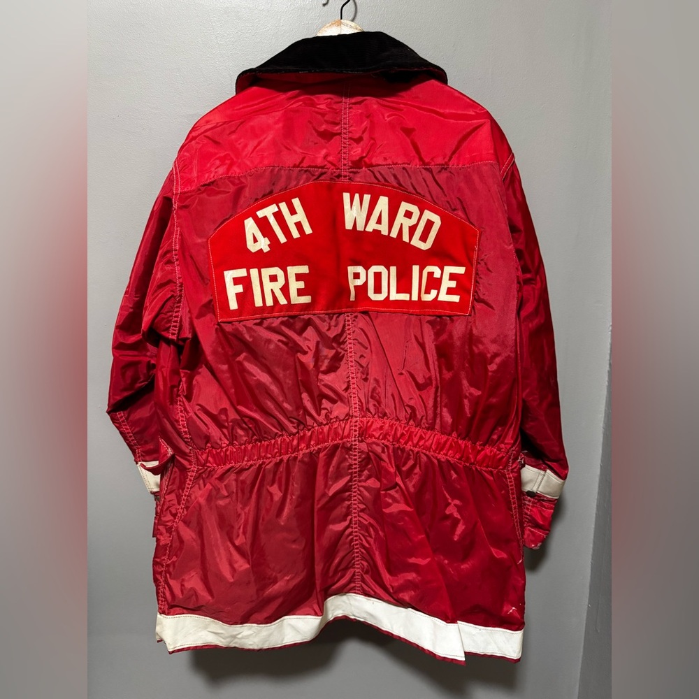 Vintage Morning Pride Fire Police Jacket 4th Ward + Name Tag